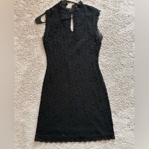 bebe Black Lace Mini Dress